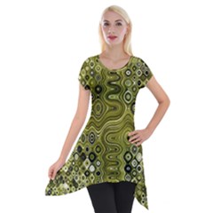 Electric Field Art Xix Short Sleeve Side Drop Tunic by okhismakingart