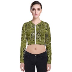 Electric Field Art Xix Long Sleeve Zip Up Bomber Jacket by okhismakingart