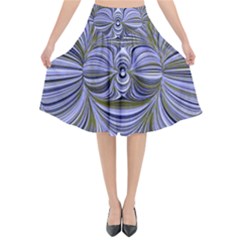 Electric Field Art Xx Flared Midi Skirt by okhismakingart