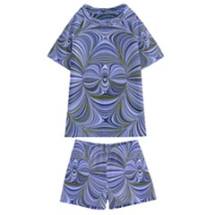 Electric Field Art Xx Kids  Swim Tee And Shorts Set