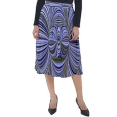 Electric Field Art Xx Classic Velour Midi Skirt  by okhismakingart