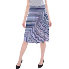 Electric Field Art Xxi Midi Beach Skirt by okhismakingart