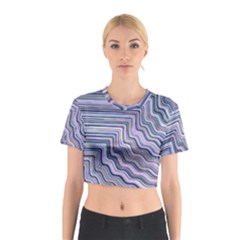 Electric Field Art Xxi Cotton Crop Top by okhismakingart