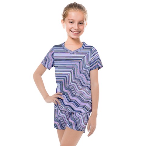 Electric Field Art Xxi Kids  Mesh Tee And Shorts Set by okhismakingart