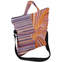 Electric Field Art Xxii Fold Over Handle Tote Bag by okhismakingart