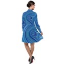 Electric Field Art XXIII Long Sleeve Chiffon Shirt Dress View2