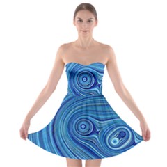 Electric Field Art Xxiii Strapless Bra Top Dress by okhismakingart