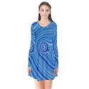 Electric Field Art XXIII Long Sleeve V-neck Flare Dress View1