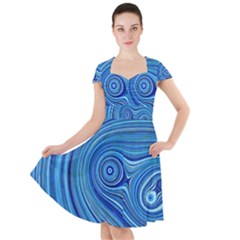 Electric Field Art Xxiii Cap Sleeve Midi Dress by okhismakingart