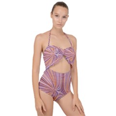 Electric Field Art Xxiv Scallop Top Cut Out Swimsuit by okhismakingart