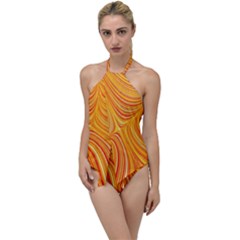 Electric Field Art XXV Go with the Flow One Piece Swimsuit