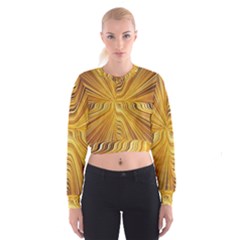 Electric Field Art Xxvi Cropped Sweatshirt by okhismakingart