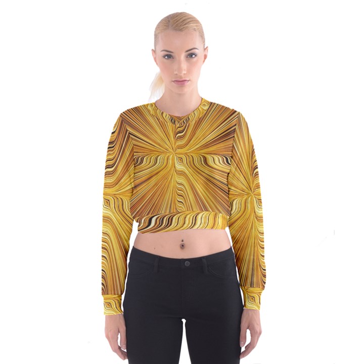 Electric Field Art XXVI Cropped Sweatshirt