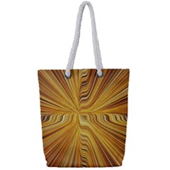 Electric Field Art Xxvi Full Print Rope Handle Tote (small) by okhismakingart