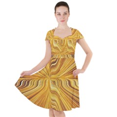 Electric Field Art Xxvi Cap Sleeve Midi Dress