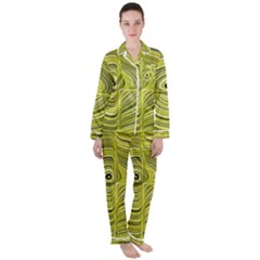 Electric Field Art Xxvii Satin Long Sleeve Pyjamas Set