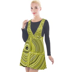 Electric Field Art Xxvii Plunge Pinafore Velour Dress