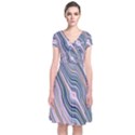 Electric Field Art XXVIII Short Sleeve Front Wrap Dress View1