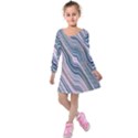 Electric Field Art XXVIII Kids  Long Sleeve Velvet Dress View1