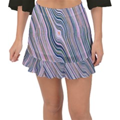 Electric Field Art Xxviii Fishtail Mini Chiffon Skirt