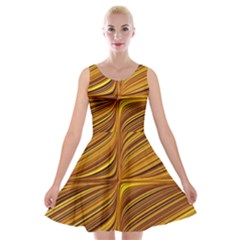 Electric Field Art Xxix Velvet Skater Dress by okhismakingart