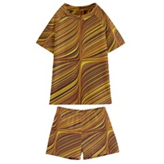 Electric Field Art Xxix Kids  Swim Tee And Shorts Set