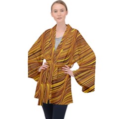 Electric Field Art Xxix Velvet Kimono Robe