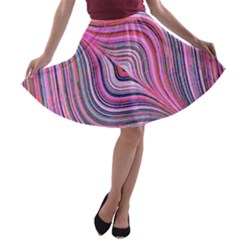 Electric Field Art Xxx A-line Skater Skirt by okhismakingart