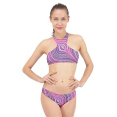 Electric Field Art Xxx High Neck Bikini Set