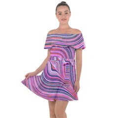 Electric Field Art Xxx Off Shoulder Velour Dress