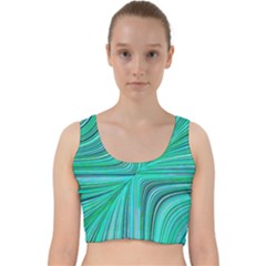 Electric Field Art Xxxi Velvet Racer Back Crop Top