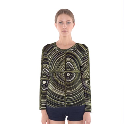 Electric Field Art Xxxii Women s Long Sleeve Tee by okhismakingart