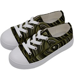 Electric Field Art Xxxii Kids  Low Top Canvas Sneakers by okhismakingart