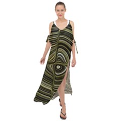 Electric Field Art Xxxii Maxi Chiffon Cover Up Dress