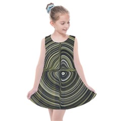 Electric Field Art Xxxii Kids  Summer Dress by okhismakingart