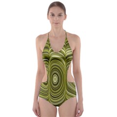 Electric Field Art Xxxiii Cut-out One Piece Swimsuit by okhismakingart