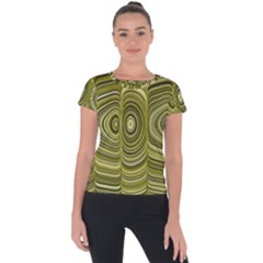 Electric Field Art Xxxiii Short Sleeve Sports Top  by okhismakingart