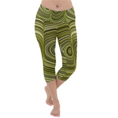 Electric Field Art Xxxiii Lightweight Velour Capri Yoga Leggings