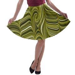 Electric Field Art Xxxiv A-line Skater Skirt by okhismakingart