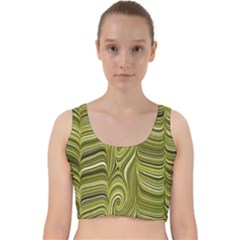 Electric Field Art Xxxiv Velvet Racer Back Crop Top