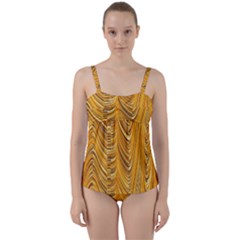 Electric Field Art Xxxvi Twist Front Tankini Set by okhismakingart