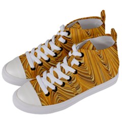 Electric Field Art Xxxvi Women s Mid-top Canvas Sneakers by okhismakingart