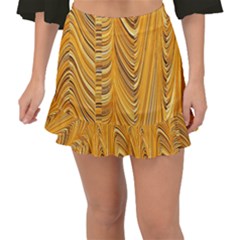 Electric Field Art Xxxvi Fishtail Mini Chiffon Skirt