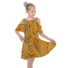 Electric Field Art Xxxvi Kids  Shoulder Cutout Chiffon Dress by okhismakingart