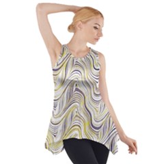 Electric Field Art Xxxvii Side Drop Tank Tunic by okhismakingart