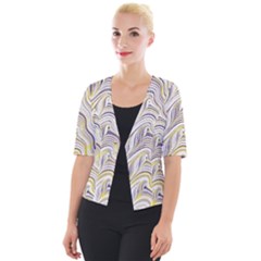 Electric Field Art Xxxvii Cropped Button Cardigan