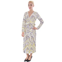 Electric Field Art Xxxvii Velvet Maxi Wrap Dress