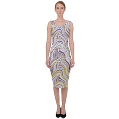 Electric Field Art Xxxvii Sleeveless Pencil Dress