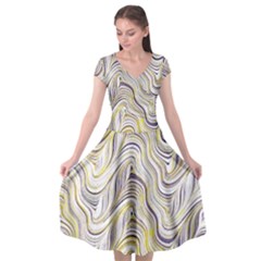 Electric Field Art Xxxvii Cap Sleeve Wrap Front Dress by okhismakingart