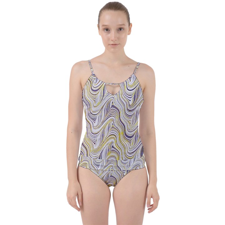 Electric Field Art XXXVII Cut Out Top Tankini Set